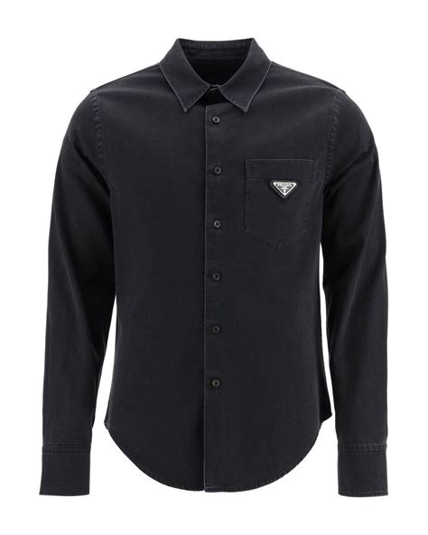 prada shirt jeans|prada cettire men's shirt.